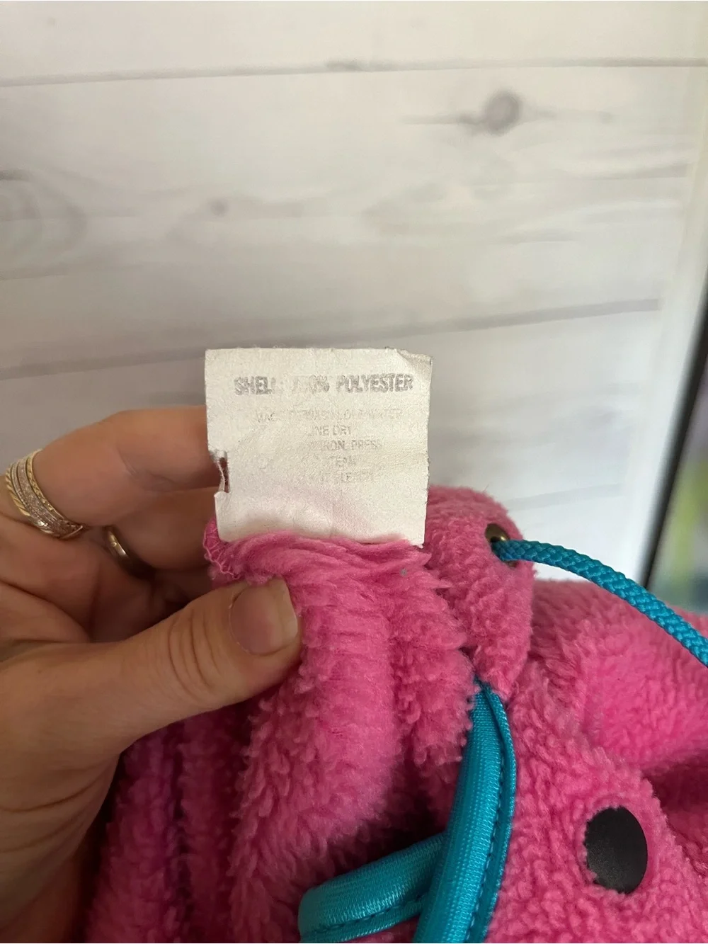 Vtg REI Snow Suit Bunting Fleece Hooded Winter Pink Baby Infant